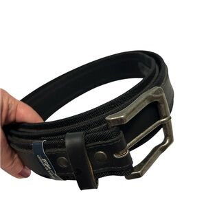 NWOT Canvas and Leather Black Work Belt